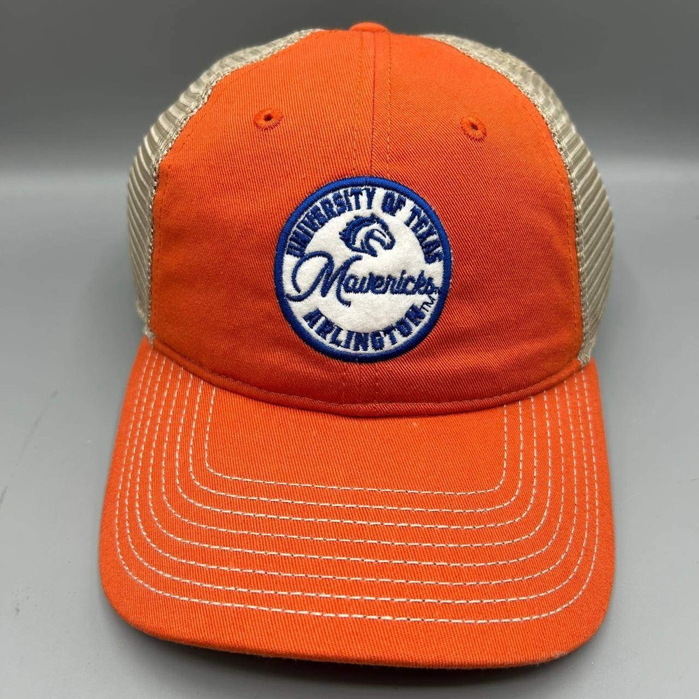 Arlington Mavericks Trucker Hat Men Orange The Game Snap Back Cap New